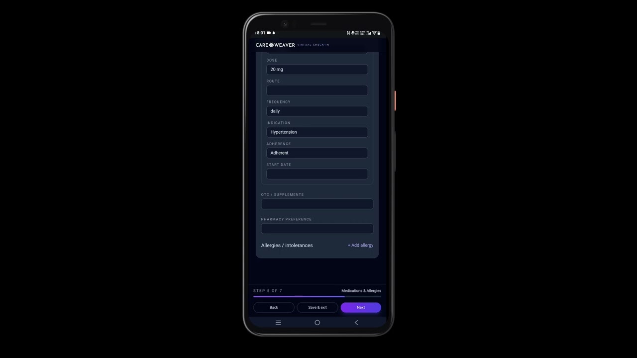 CareWeaver Virtual Check-in demo thumbnail