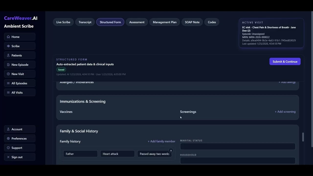 CareWeaver AI Ambient Scribe demo thumbnail